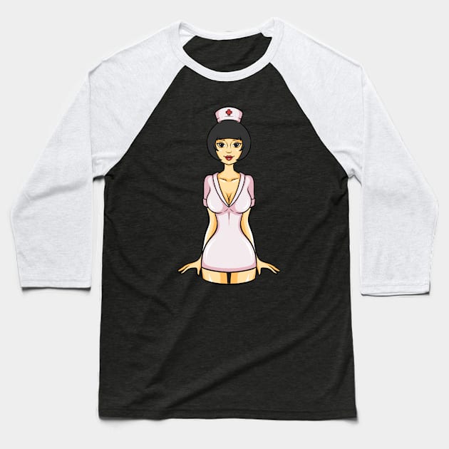 Nurse Baseball T-Shirt by fromherotozero